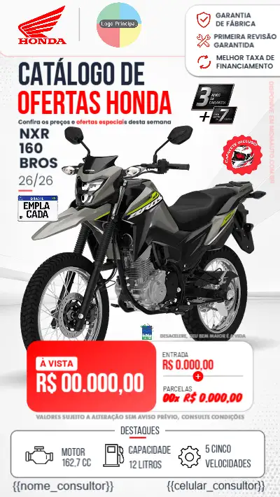 Catálogo Ofertas NXR 160 BROS