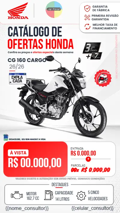Catálogo Ofertas CG 160 CARGO